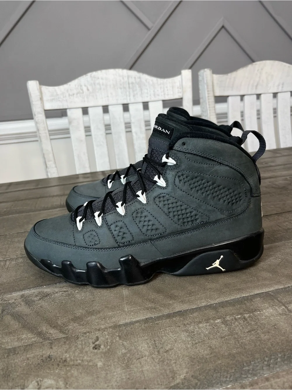 Nike Air Jordan 9 Retro Anthracite Mens Size 10.5 Gray Suede